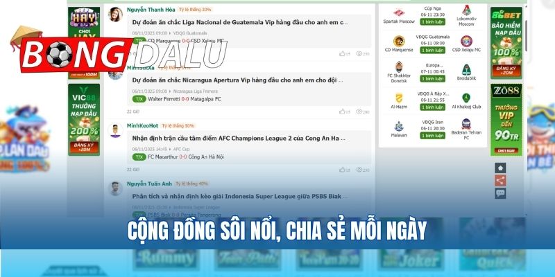 Cộng đồng sôi nổi, chia sẻ mỗi ngày