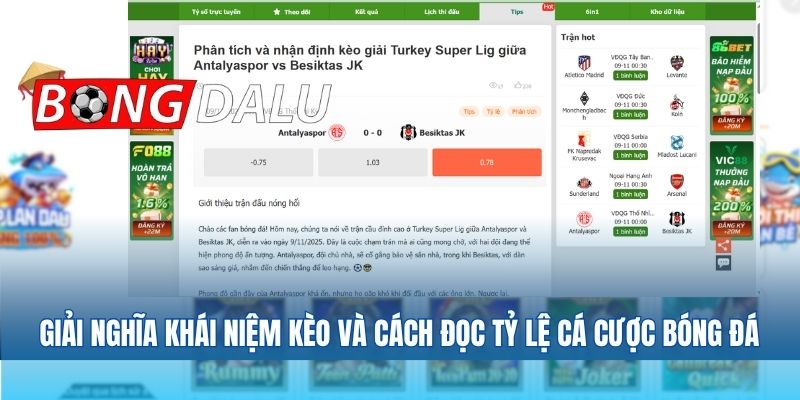 Giải nghĩa khái niệm kèo và cách đọc tỷ lệ cá cược bóng đá